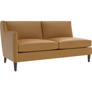 Leather One Arm Loveseat