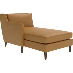 Leather One Arm Chaise