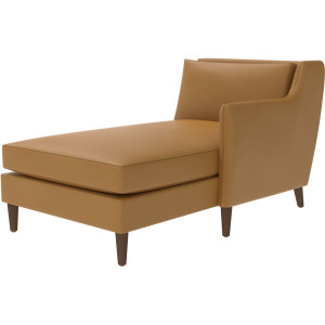Leather One Arm Chaise