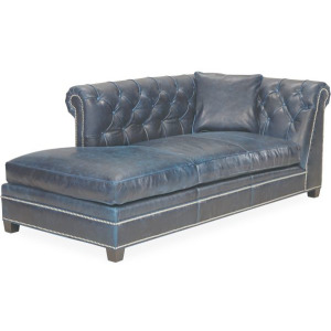 Leather Bumper Chaise