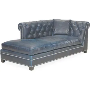 Leather Bumper Chaise