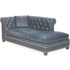 Leather Bumper Chaise