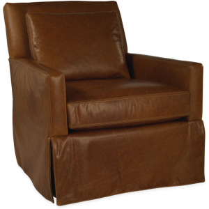 Leather Swivel Glider
