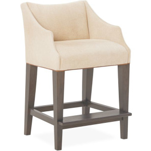 Leather Campaign Counter Stool