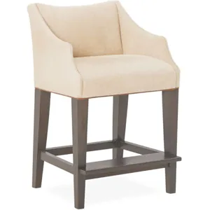 Leather Campaign Counter Stool