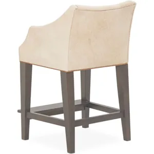 Leather Campaign Counter Stool