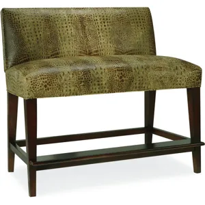 Leather Dual Seat Counter Bench