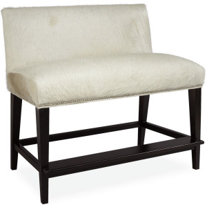 Leather Dual Seat Counter Bench