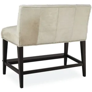 Leather Dual Seat Counter Bench