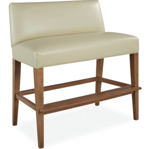 Leather Dual Seat Bar Bench