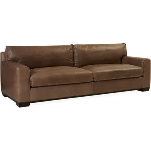 Leather Two Cushion Sofa