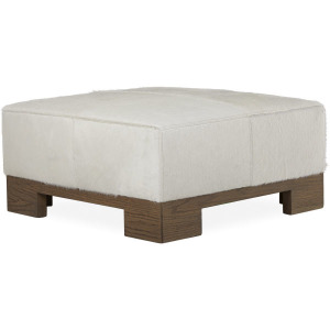 Leather Cocktail Ottoman
