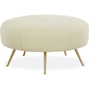Leather Cocktail Ottoman