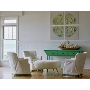 Leather Cocktail Ottoman