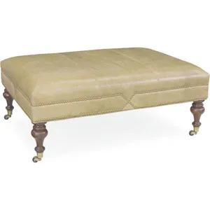 Leather Cocktail Ottoman