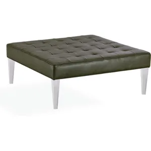 Leather Cocktail Ottoman