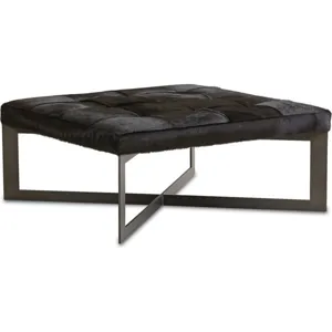Leather Cocktail Ottoman