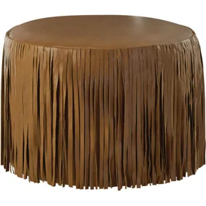 Leather Cocktail Ottoman