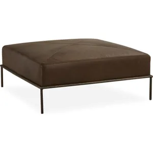 Leather Cocktail Ottoman