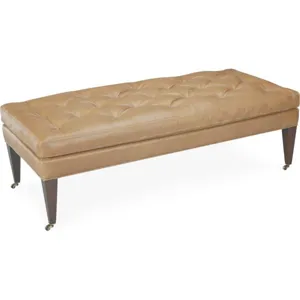 Leather Ottoman and 1/2