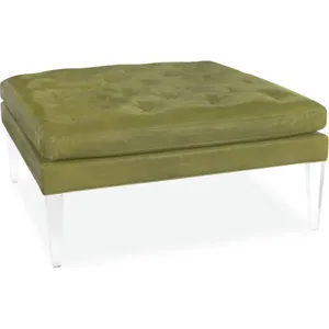 Leather Cocktail Ottoman