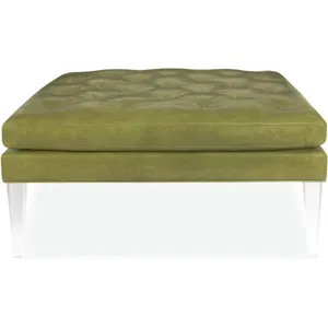 Leather Cocktail Ottoman