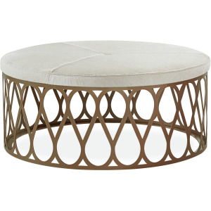Leather Cocktail Ottoman
