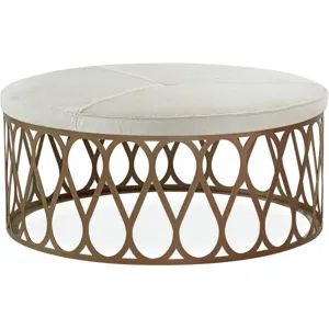 Leather Cocktail Ottoman