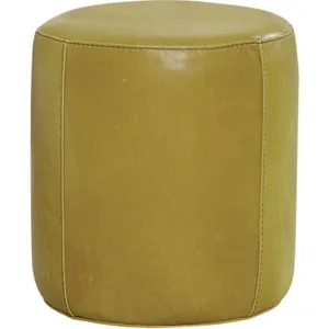 Leather Drum Ottoman