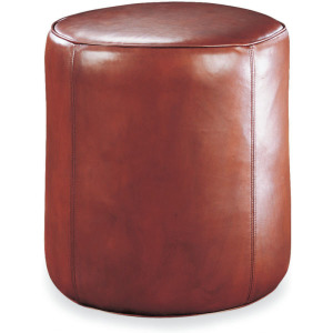 Leather Drum Ottoman