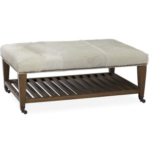 Leather Cocktail Ottoman