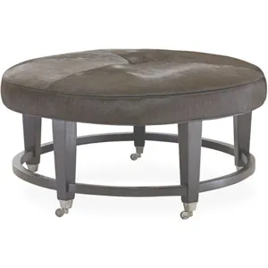 Leather Ottoman and 1/2
