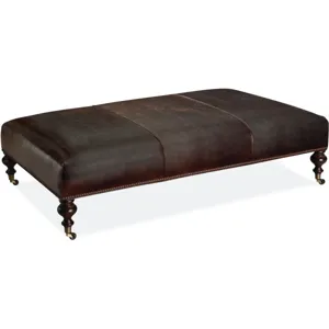 Leather Cocktail Ottoman