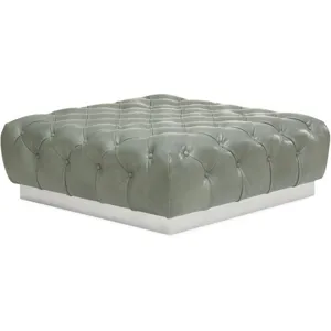 Leather Cocktail Ottoman