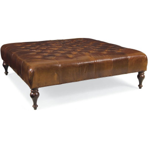 Leather Cocktail Ottoman