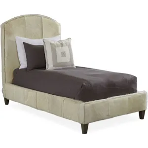 Leather Arch Headboard w/ Rails - Twin Size