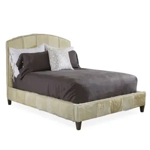 Leather Arch Headboard w/ Rails - Queen Size