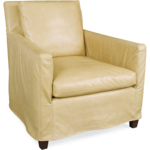 Leather Slipcovered Chair