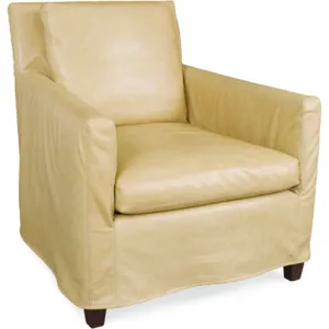 Leather Slipcovered Chair