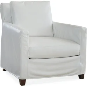 Leather Slipcovered Chair