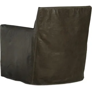 Leather Slipcovered Swivel Chair