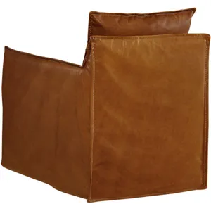 Leather Slipcovered Swivel Glider