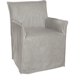 Leather Slipcovered Chair