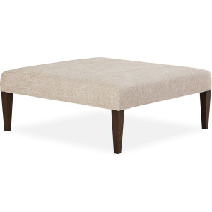 Leather Narrow Tapered Leg Cocktail Ottoman