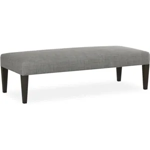 Narrow Tapered Leg Bench Ottoman