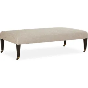 Narrow Tapered Leg w/ Caster Bench Ottoman