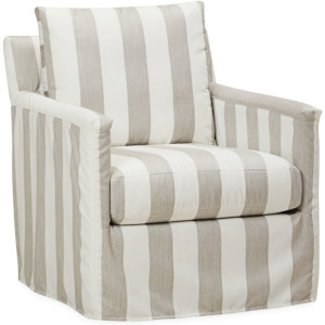 Seaside Outdoor Slipcovered Swivel Glider