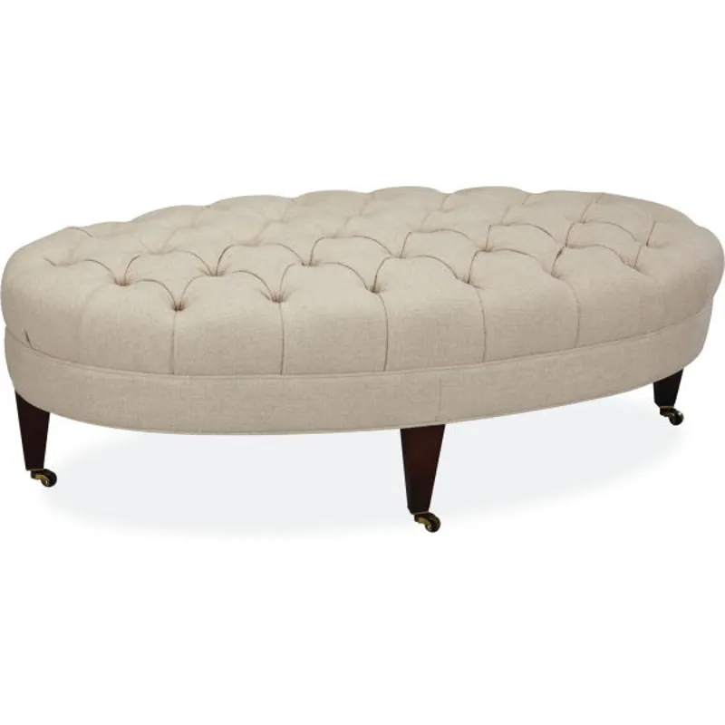 Leather Cocktail Ottoman