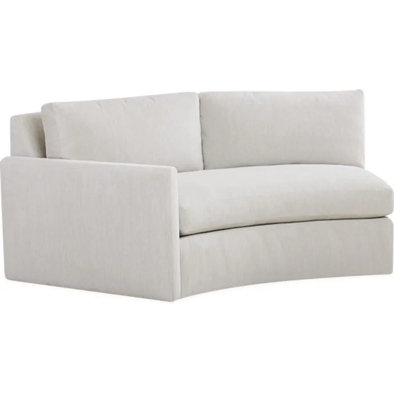 One Arm Curved Loveseat