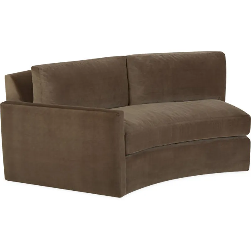 One Arm Curved Loveseat